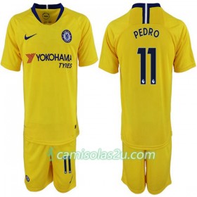 Camisolas de Futebol Chelsea Pedro 11 Criança Equipamento Alternativa 2018/19 Manga Curta